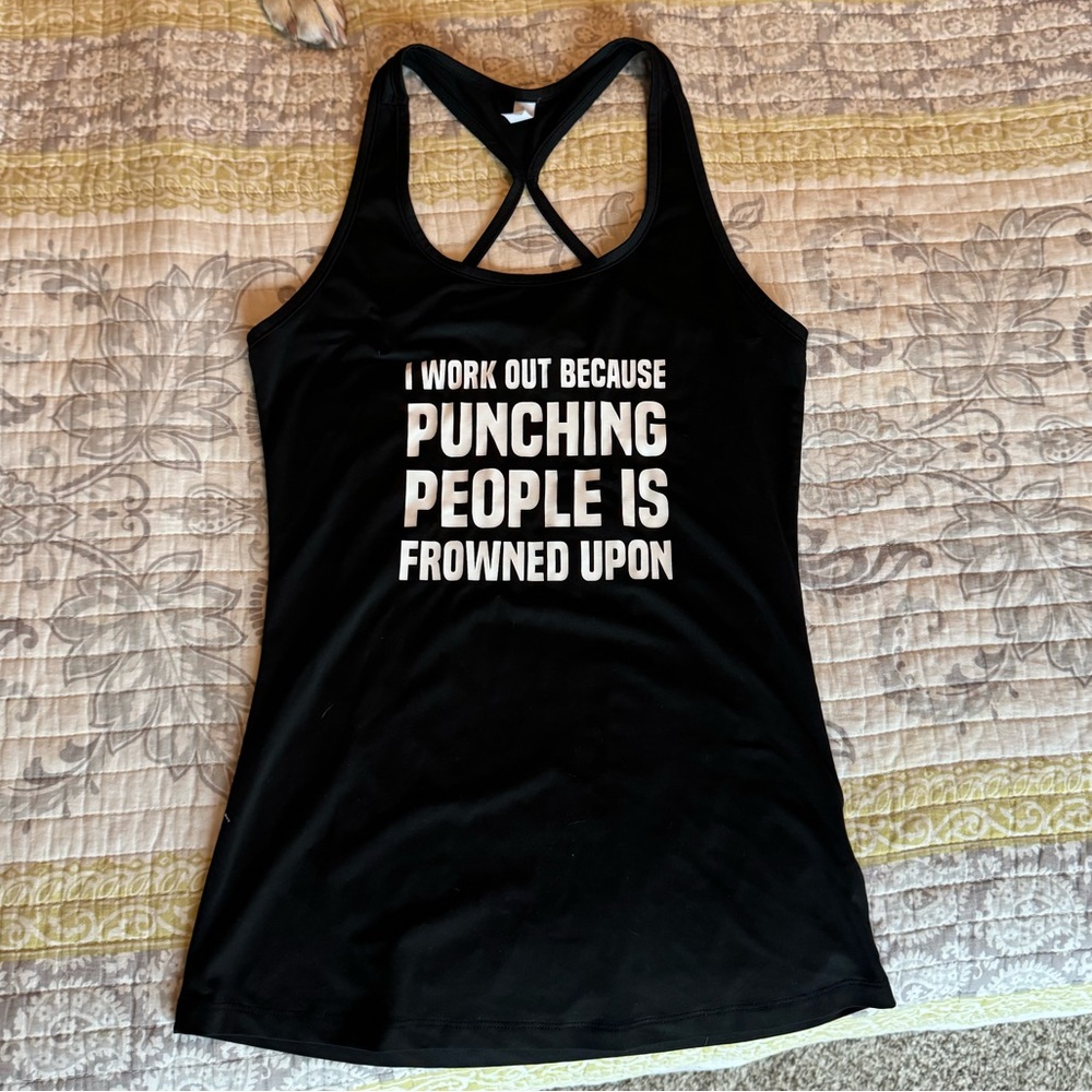 Constantly Varied Gear Tank black size small I workout because punching people